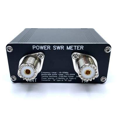 Maksimalus 200 W SWR matuoklis 1,650 MHz HF dažnių juostos trumpųjų bangų galios stovinčių bangų matuoklis skaitmeninis ekranas