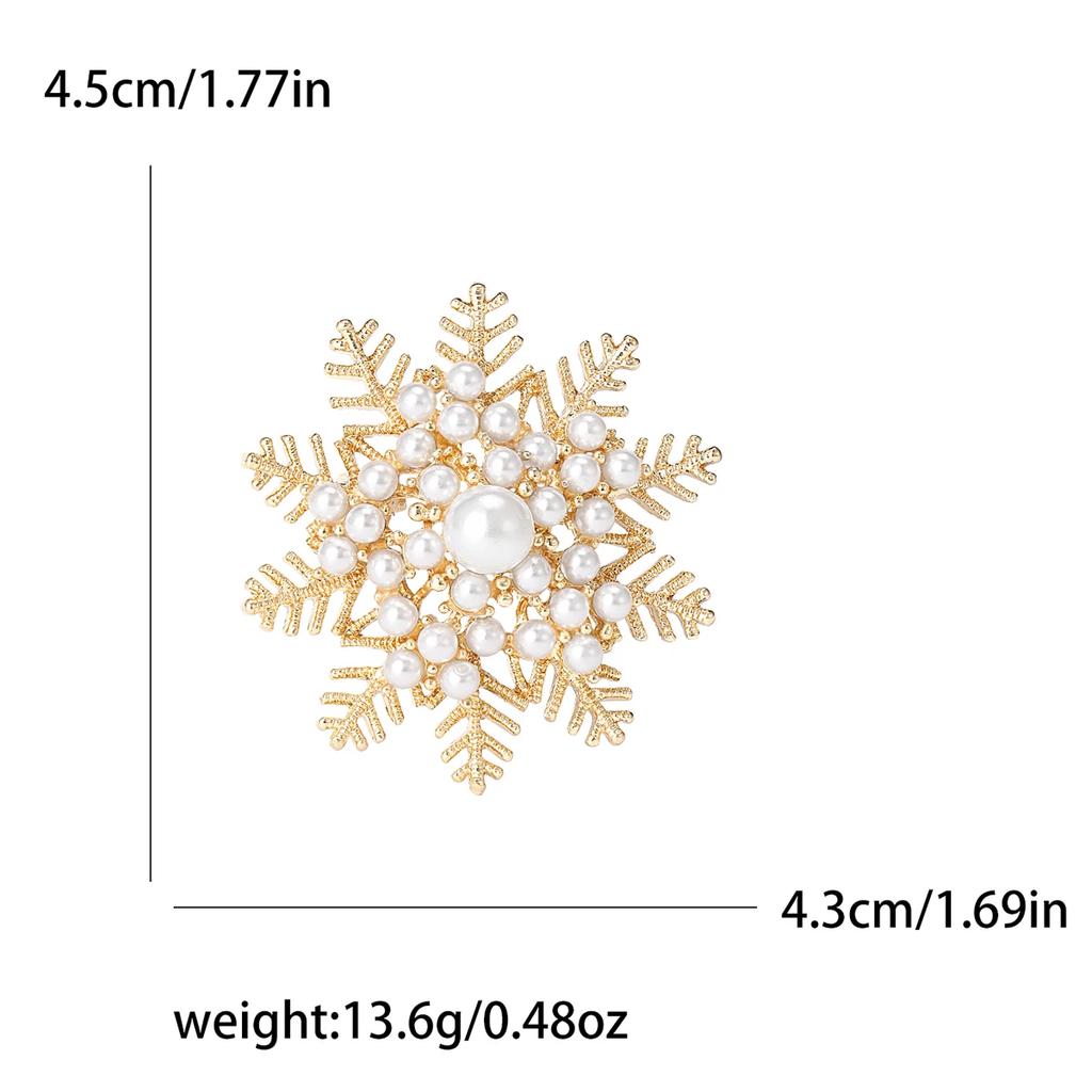 Rhinestone Snowflake Brooches for Women Unisex Christmas Pins Multi-color Available Fashion Jewellery Accessories Gifts