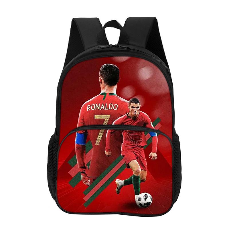 Children Rucksack Carry Bags Pencil Carrier M-Mbappe 3Pcs set with Front Pocket Backpack Football Star Rucksack