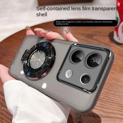 For Infinix Note 40 Pro 40Pro Plus Soft Clear With Ring Magnetic Magsafe Holder Lens Protective Back Cover Case