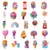 50PCS Colorful Candy Stickers Aesthetics Stickers For Scrapbooking, Diary