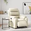 Vidaxl Foldable Massage Armchair, Electric, Cream, Faux Leather