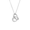 Official Silver Diamond Necklace with Jewelry Anniversary Gift for 112044121905 [4℃] Case, Platinum, Elegant, Women,