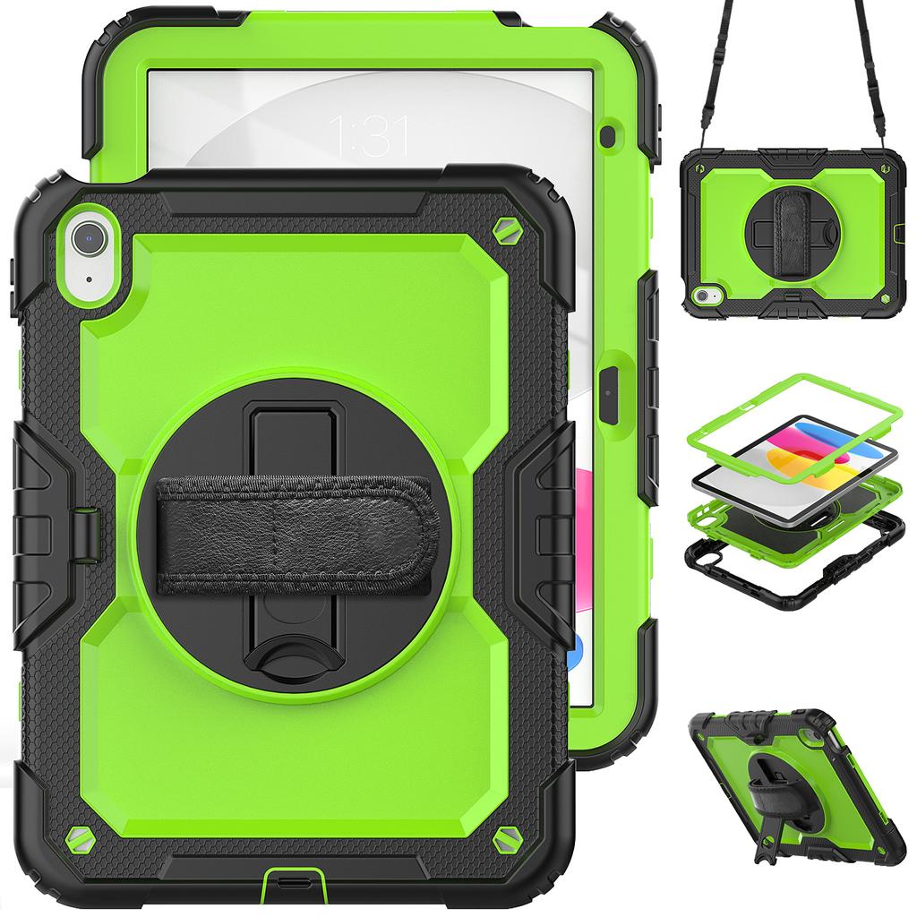 Armor Stand Case Universal for IPad 2025 11" A16 11th 10.9 2022 10th Gen Hybrid Cover with Screen 3-Layers Protection Protector