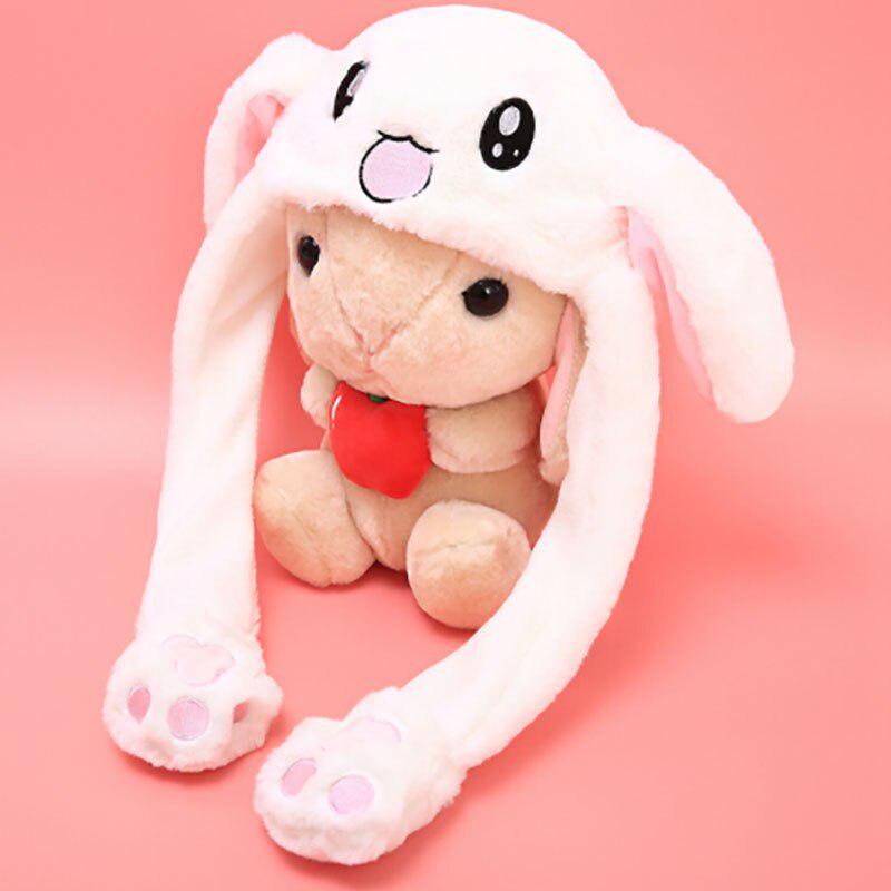 Plushy Animal Ear Wavy Hat Costume Airbag inside MOVE Ears Christmas Winter Gift