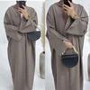 New Arrival Middle East Loose Oversized Cardigan Dress Solid Color Loose Cardigan Dress