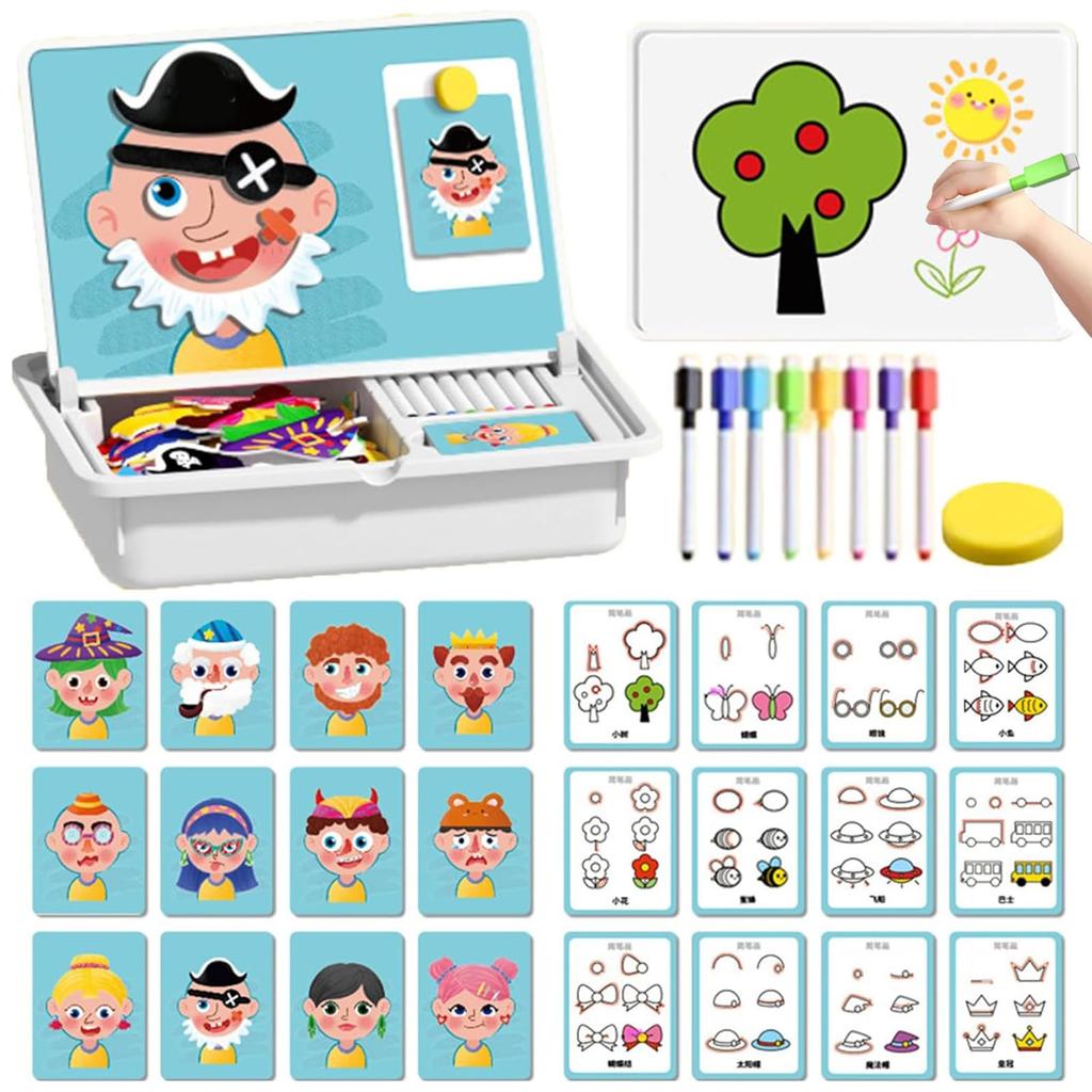 Children's Puzzle Facial Features Magnetic Puzzle Magnetic Patch Replacement Toy Puzzle