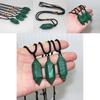 Natural Malachite Crystal Quartz Necklace With Hexagonal Wand Pendant And Adjustable Chain For Spiritual Healing