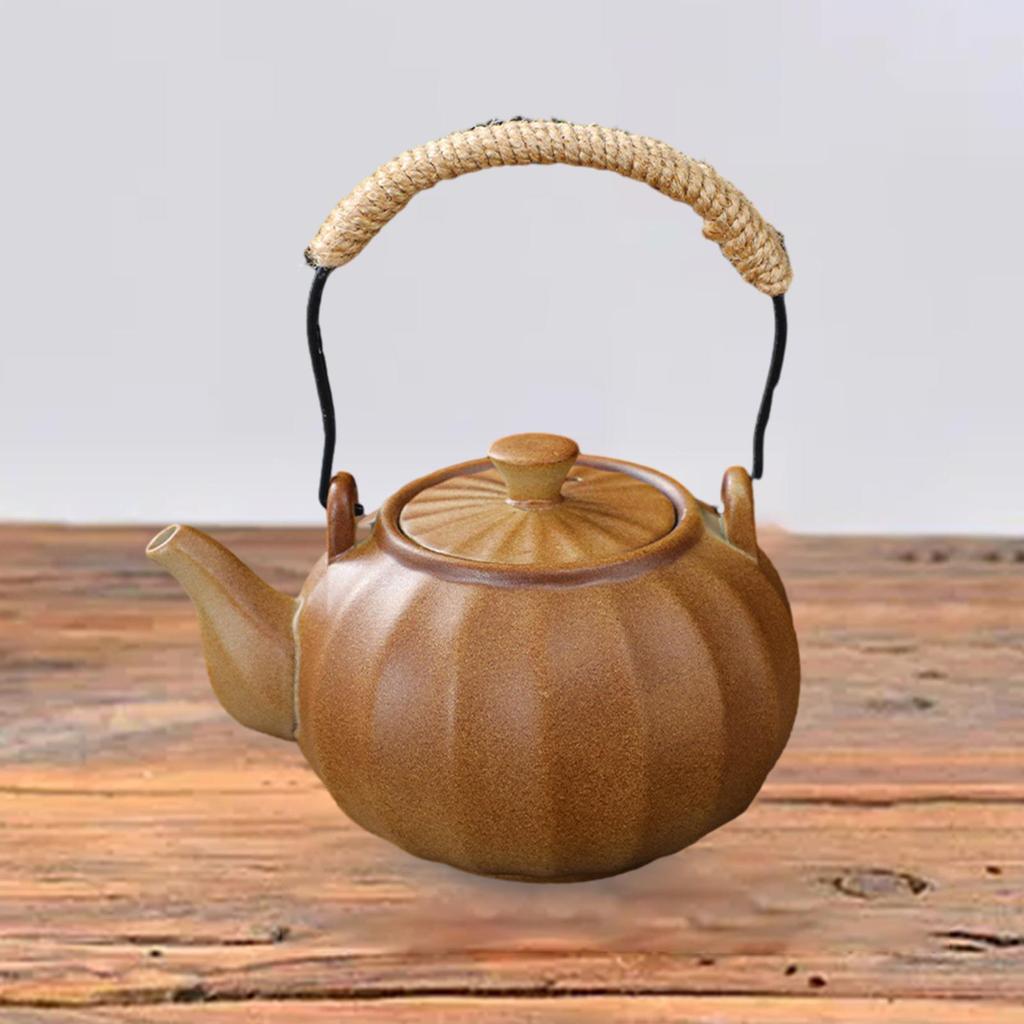 300ml Ceramic Teapot Rustic for Boiling Hot Water for Home Picnic