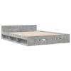 VidaXL Bed Frames with Drawers Concrete Grey 150x200 Cm Engineered Wood, Bed, Storage Bed, Double Bed Frame, Bed 3280744