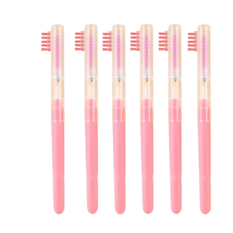 6Pieces Plastic Eyelashes Grooming Kit Curling Brush Separator and Styler All in1 Design