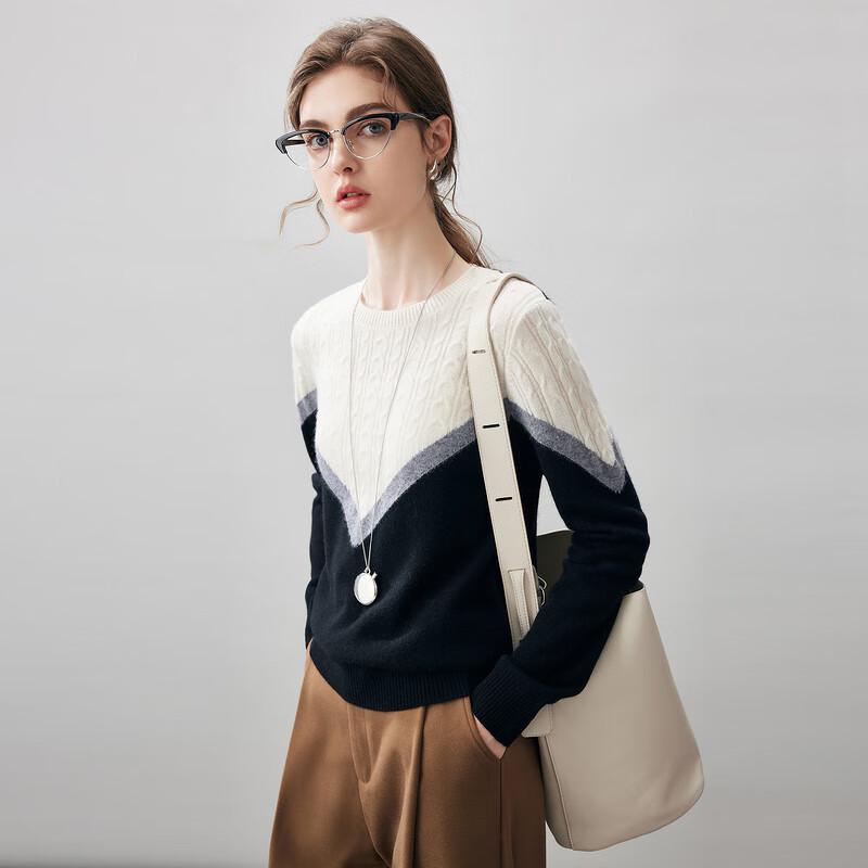 Comonboca Women's Cashmere Cable Knit Sweater