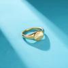 Minimalist Ring for Women and Men Stainless Steel Signet Chunky Dome Ring Gold Plated Wave Rings Dainty Rays Texture Ring