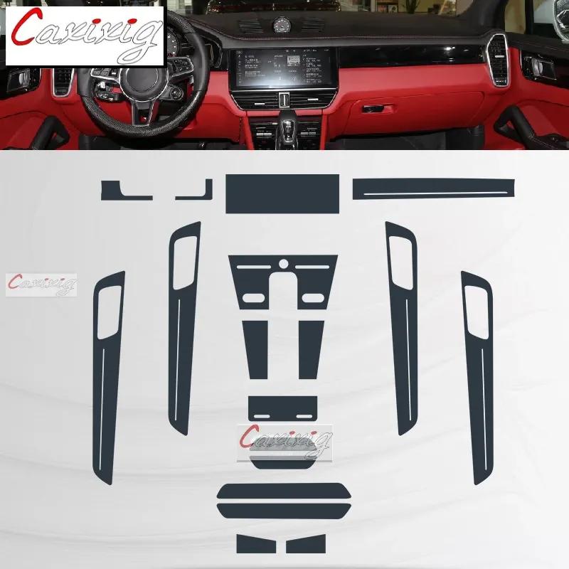 For Porsche Cayenne 2015-  Car Interior Center Console Transparent TPU Protective Film Anti-scratch Repair Accessories