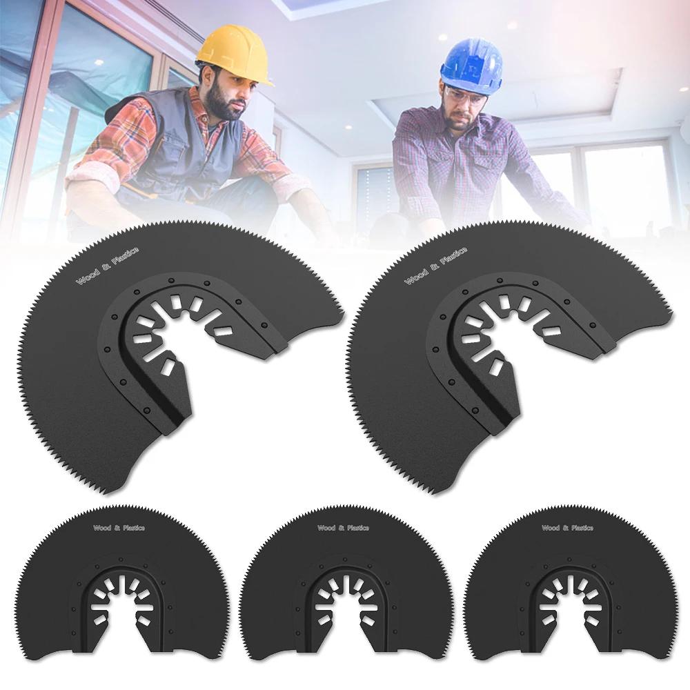 5PCS Semi Circular Oscillating Saw Blades for Cutting Wood Plastic Soft Metal 88mm Oscillating Multitool Quick Release Saw Blade