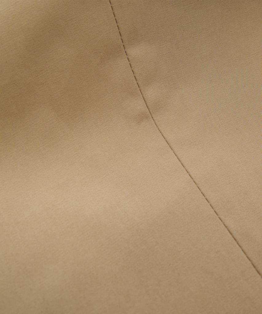 BELLIEF Gabardine Cotton Single Pleat Banding Chino (Khaki)