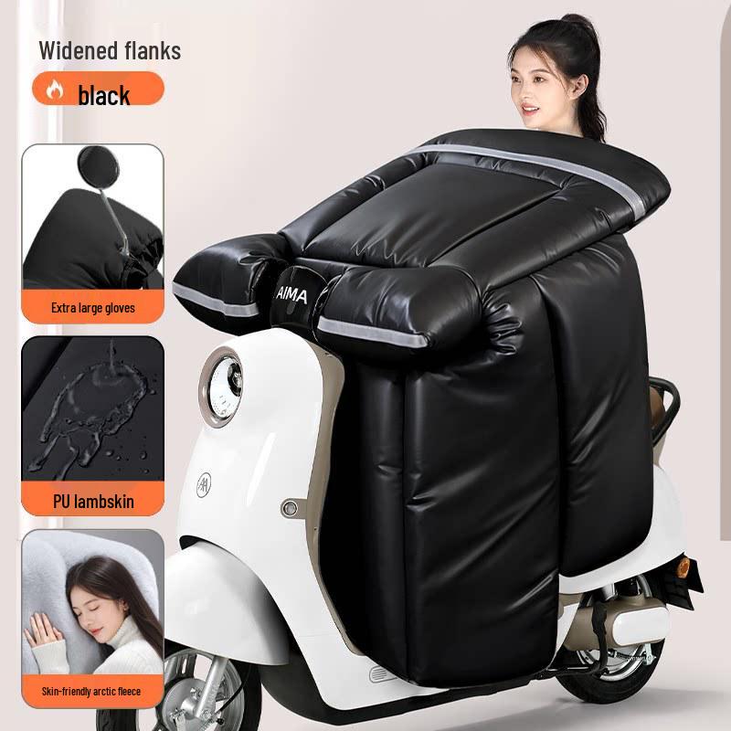 Winter Windproof & Waterproof Electric Car/Motorcycle Quilt - Fleece Lined