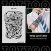 Japanese Traditional Tattoo Waterproof Sticker: Men's Long-lasting Floral Arm Pattern.