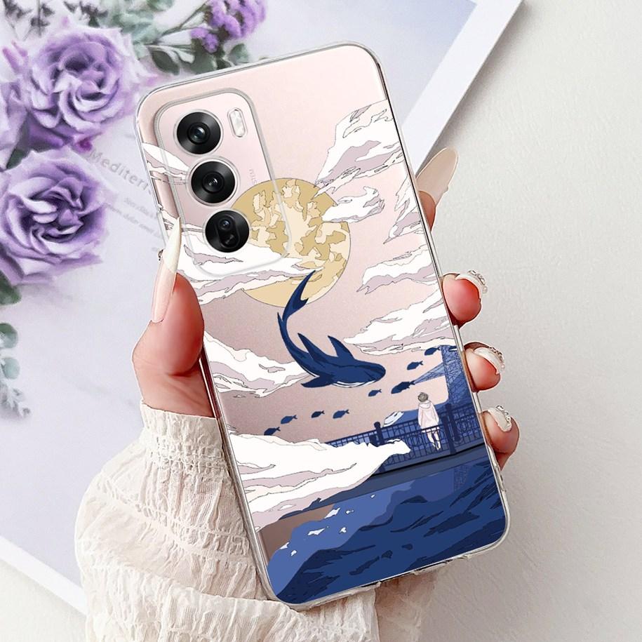 For OPPO Reno12 Pro 5G Case CPH2629 Cover Transparent Silicone Fashion Butterfly Soft Case For Reno 12 CPH2625 Reno 12Pro Fundas