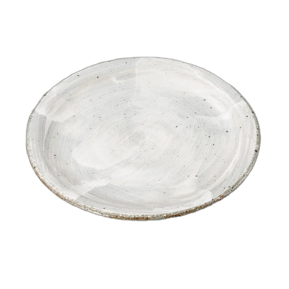

White Brushed Plate Medium Plate 6.0 [17.6×2cm]