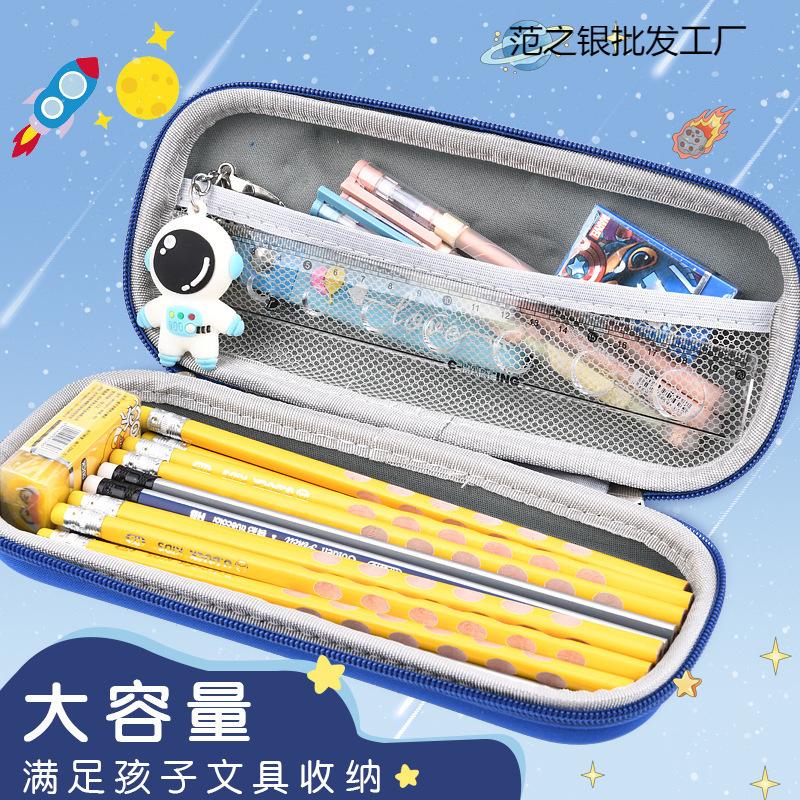 New stationery box for primary school students, cartoon pencil case, three-dimensional pencil case, anti-drop Korean version