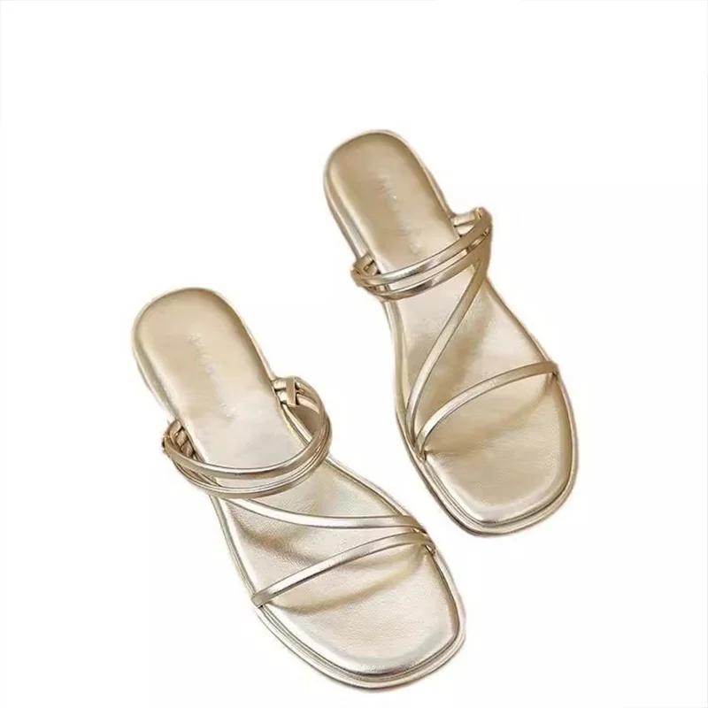 Fashion Flats Women Slippers Summer Casual Fashion Shoes Walking Cozy Woman Sandals 2025 New Trend Brand Designer Beach Mujer Zapatillas