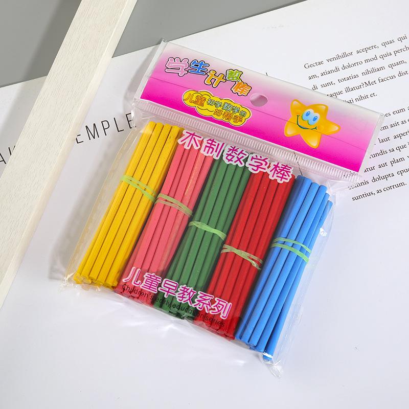 

100PCS Wooden Counting Sticks Math Educational Toys Montessori Mathematics Learning Supplies for Kids Boys Girls