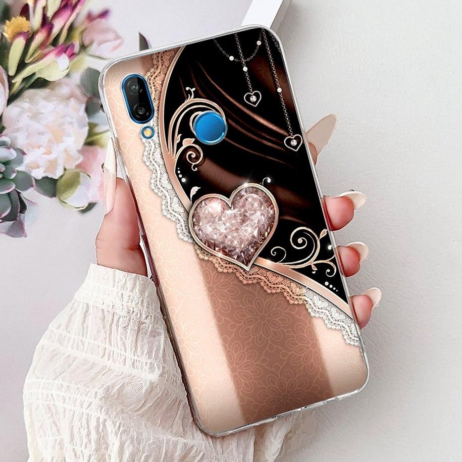 Für Huawei P20 Lite Hülle Beliebte Blume Schmetterling Weiche Klare Silikon Handy Rückseite für Huawei P20Lite Nova 3e ANE-LX1 Bumper