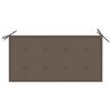 Garden Bench with Taupe Cushion 112 cm Solid Teak Wood