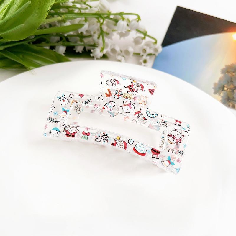 Sweet Fruit Heart-shaped Printed Grab Clip Shark Clip Simple and Fresh Semi-tied Hair Clip and Hair Accessory