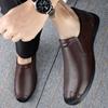 Designer Cow Leather Shoes for Men Black Brown Spring Autumn Men's Dress Shoes Fashion Casual Solid Color Loafers Male