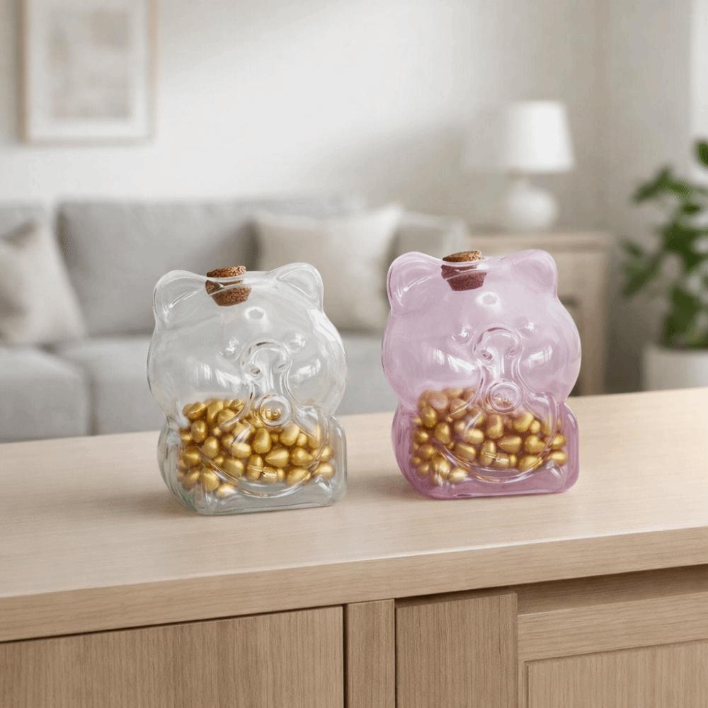 Transparent Piggy Money Bank Visible Glass Money Jar Multi-purpose Coins Saving Box  Adults