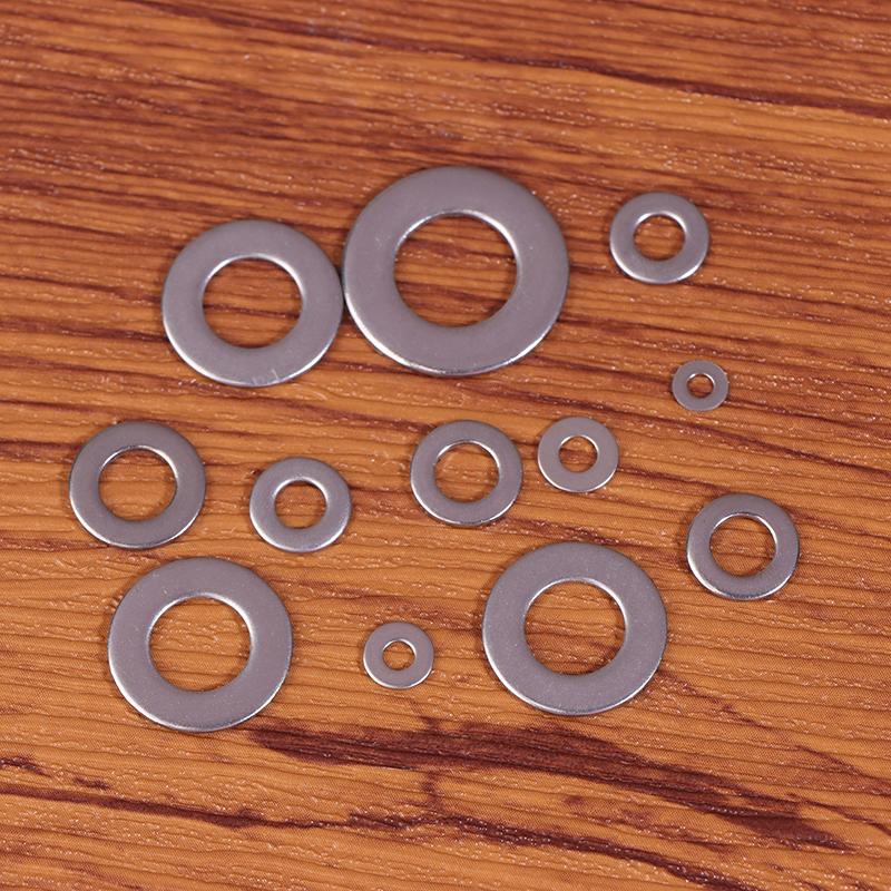 180Pcs Stainless Steel Sealing Solid Gasket Washer M2 M2.5 M3 M4 M5 M6 M8 M10 Sump Plug Oil For General Repair Seal Ring Set