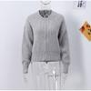 Bestseller Europeo e Americano 2025: Cardigan con zip a maniche lunghe in stile maglia casual