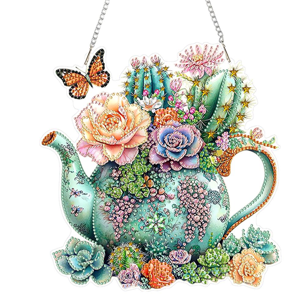 2D Flat DIY Hanging Diamond Art Kits Special Shape Diamond Art Pendant Diamond Painting Set DIY Home Decor Hanging Charm