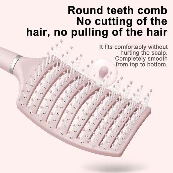 Hair Loss Reduction Brush Curved Vented for Women Detangling Paddle Long Blow-dry Thick