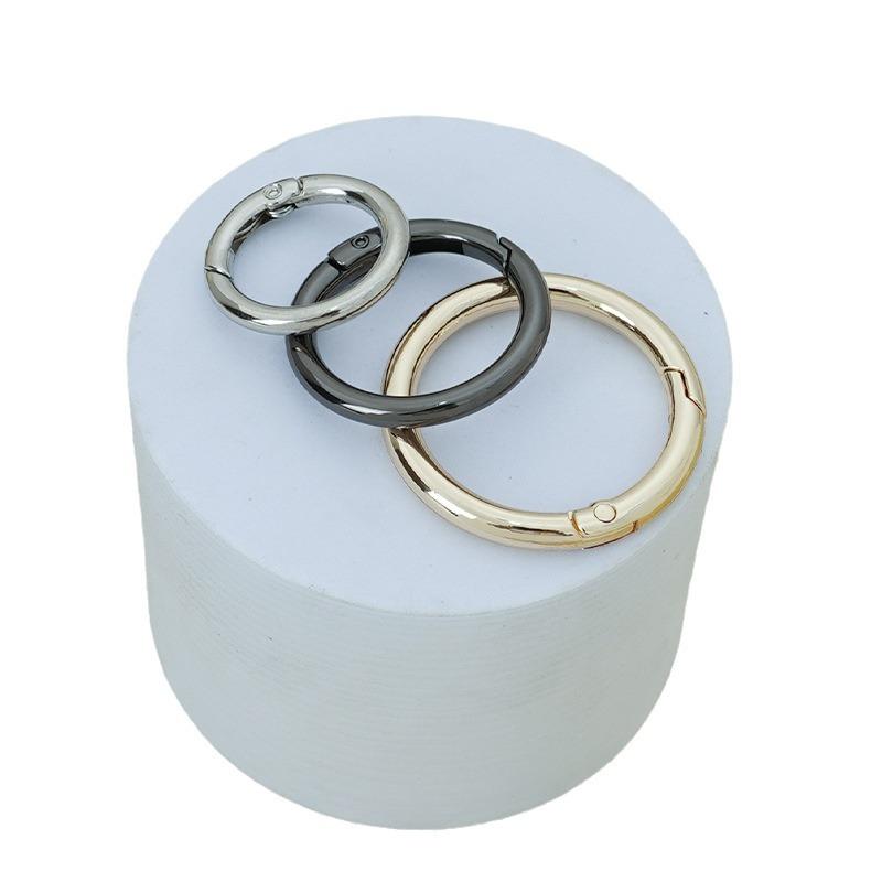 DIY Zinc Alloy Spring Ring, Key Ring, Metal Round Ring, Spring Ring, Round Pendant Buckle, Movable Opening Ring