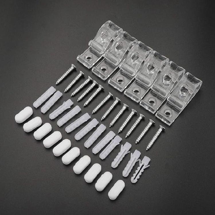 Window Roller Blind Cord Safety Chain Cord Guide Fixation Hook with Connectors and Screws for Roman Shade Bead Chain