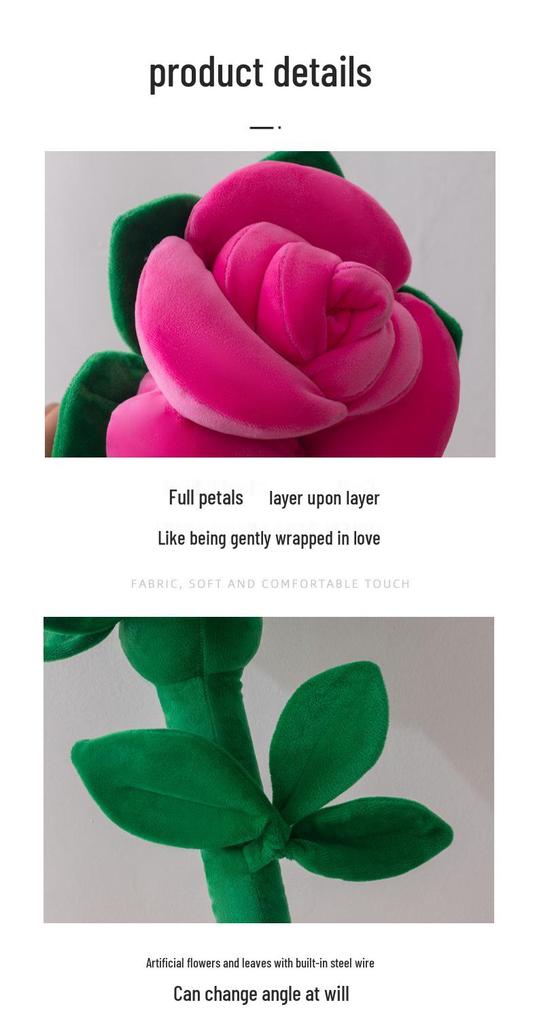 Grande Bouquet di Bambole Peluche a Forma di Rosa - Regalo di San Valentino & Decorazione per la Casa per Donne