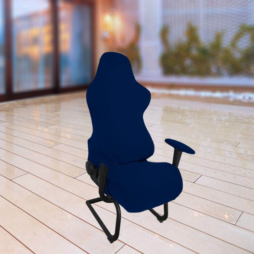 

Gaming Chair Cover Polyester Universal Arm Rest Cover for Reclining Racing Gaming Chair темно-синього кольору