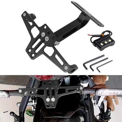 Adjustable Motorcycle Rear License Plate Mount Universal Registration Plate Holder Motorbike Parts