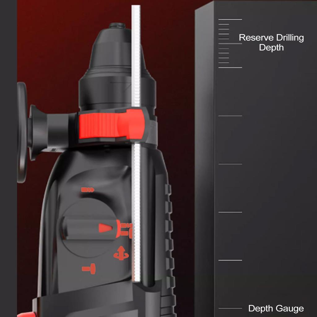 Bürstenloser Bohrhammer Bohrhammer 3 Modi Wahlschalter Variable Geschwindigkeit 360 Grad Verstellbarer Griff