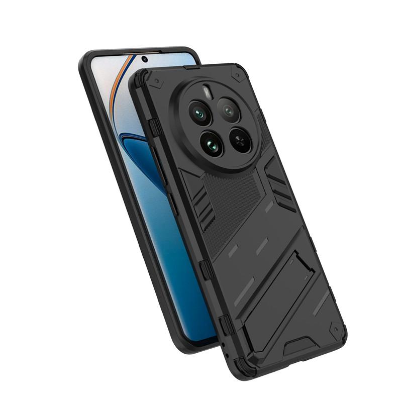 For Realme 12 Pro Case Realme 12 + Pro Plus 5G Cover Shockproof TPU Armor PC Silicone Stand Holder Protective Phone Back Cover