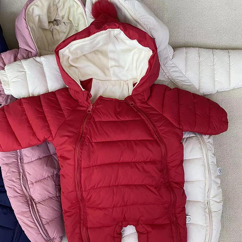 Warm Winter Infant Jumpsuit - Thickened Down Cotton Wrap for Newborns