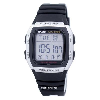 Męski zegarek cyfrowy z alarmem Chrono Illuminator W-96H-1AVDF W96H-1AVDF