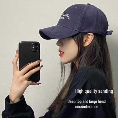 Cappello a becco d'anatra spesso per teste di grandi dimensioni - Unisex con parte superiore profonda, berretto da baseball a tesa larga per autunno e inverno