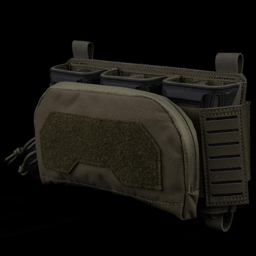 Front Storage Compact Bag Airsoft Front Storage Bag for Multi-Caliber Triple Mag Pouch Airsoft Vest Plate Carrier Accessory