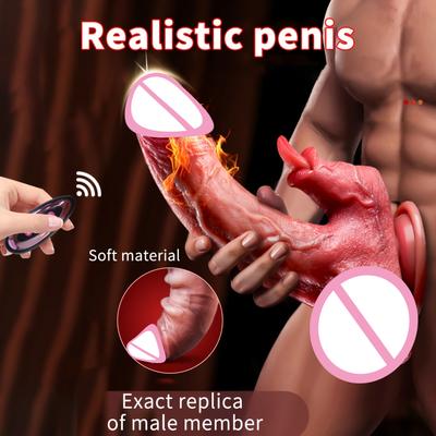 Realistic Dildo Vibrator Telescopic Female Prostate Stimulator Vaginal Masturbator Anal Plug Heated Vibrating Sex Toys For Women