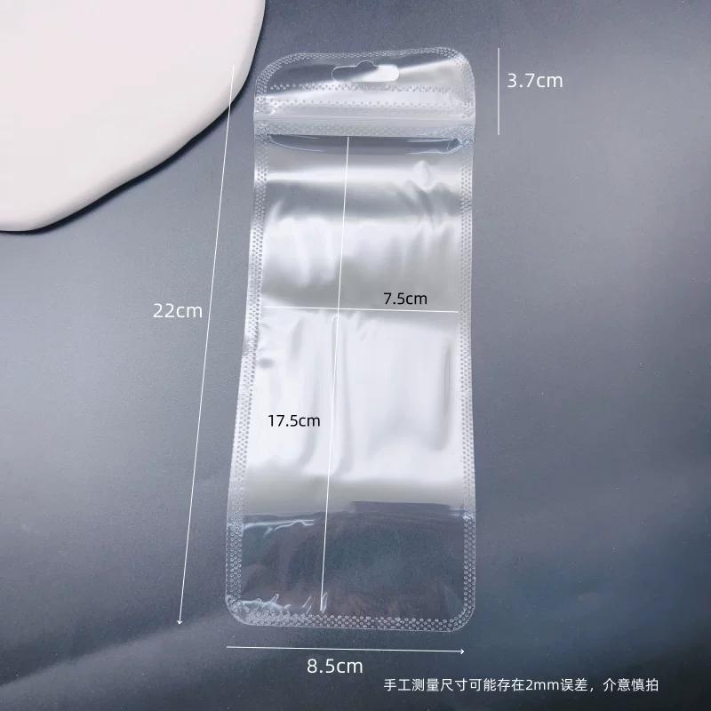 Thick Transparent Self Sealing Sack High Definition Bone Sealing Bag Jade Bracelet Accessories Storage Dust-proof Packaging Pouch with Hanging Hole