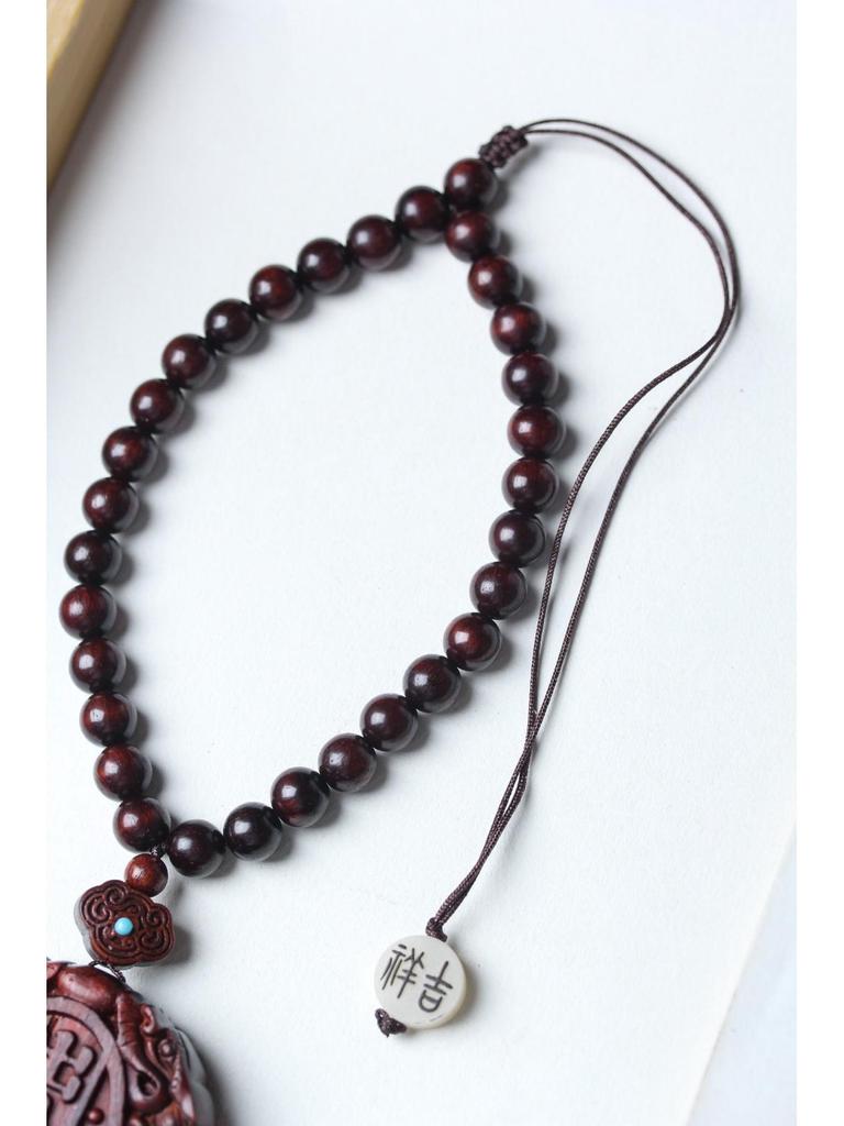 Indonesian Rosewood & Blood Sandalwood Peace Amulet Car Pendant for Men & Women